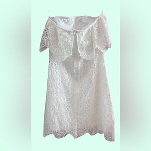 White strapless dress